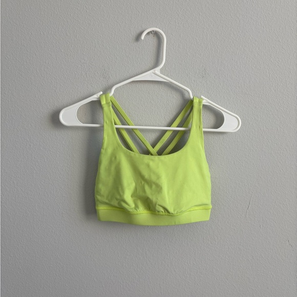 lululemon athletica Other - Lululemon athletica neon yellow Energy Sports Bra